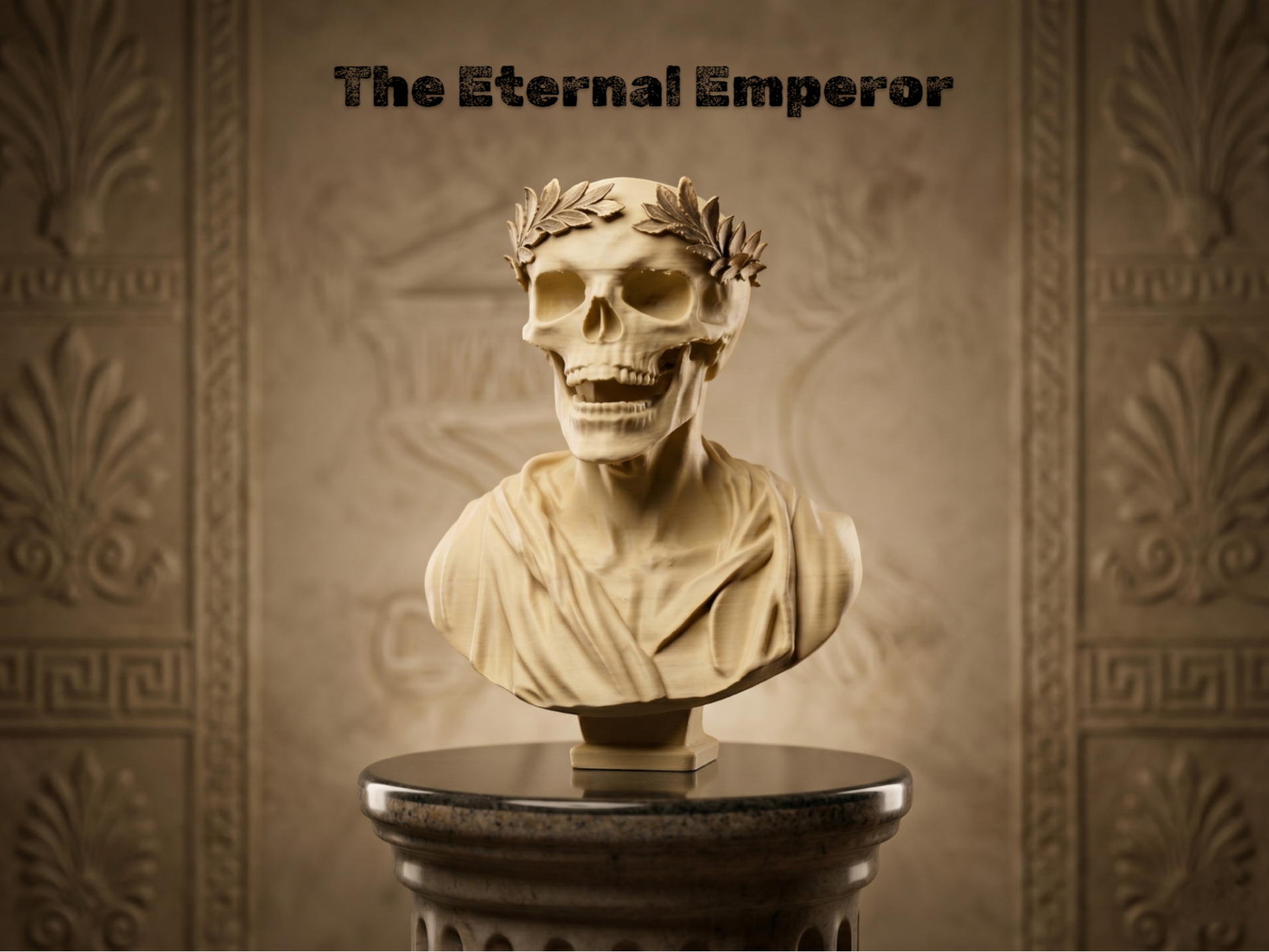 The Eternal Emperor - Golden Ghost of Rome Statue