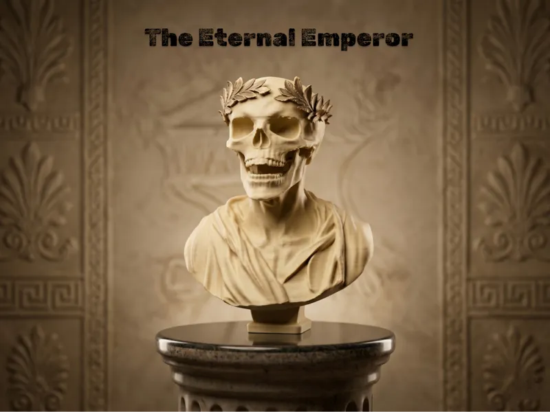 The Eternal Emperor - Golden Ghost of Rome Statue