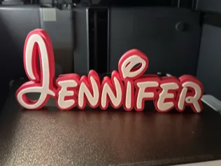 Disney Name Sign Jennifer Kid Room Wall Decor ART