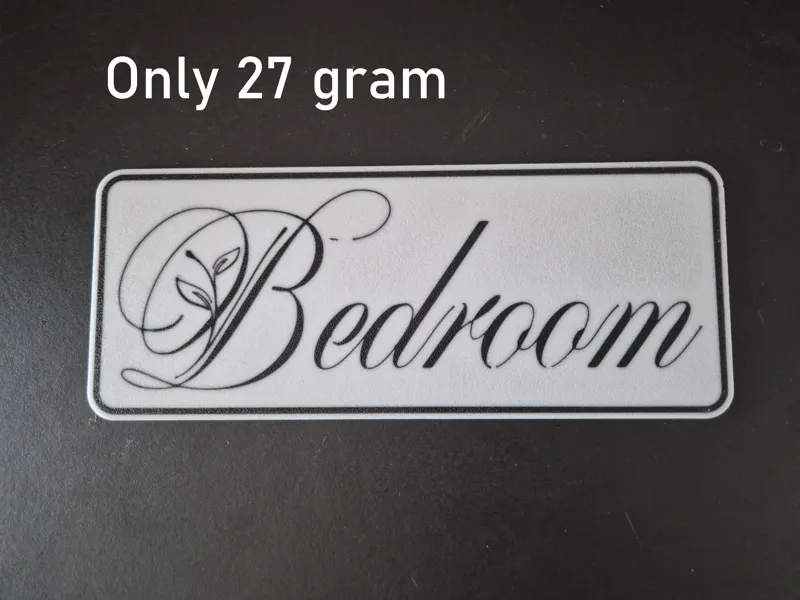 Bedroom door sign