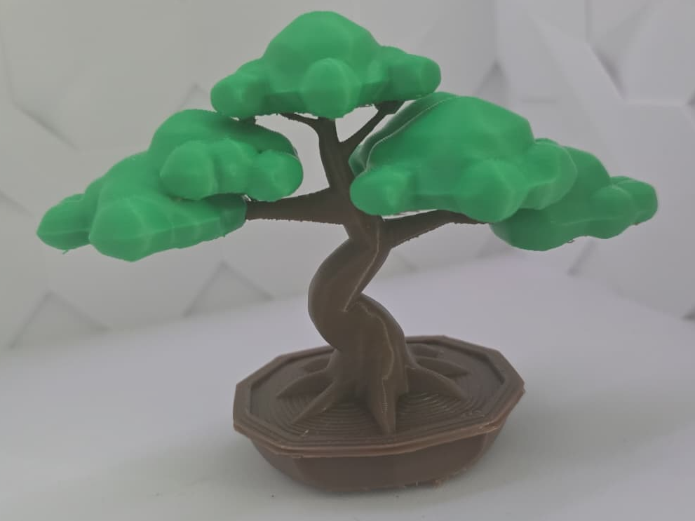 Low Poly Bonsai Baum