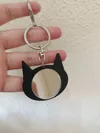 Cat Keychain Round Mirror 35mm