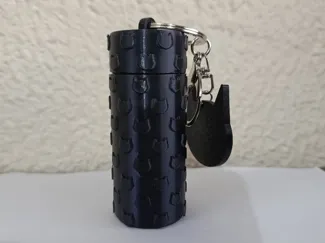 Chaveiro Porta Batom + Espelho Gatinho