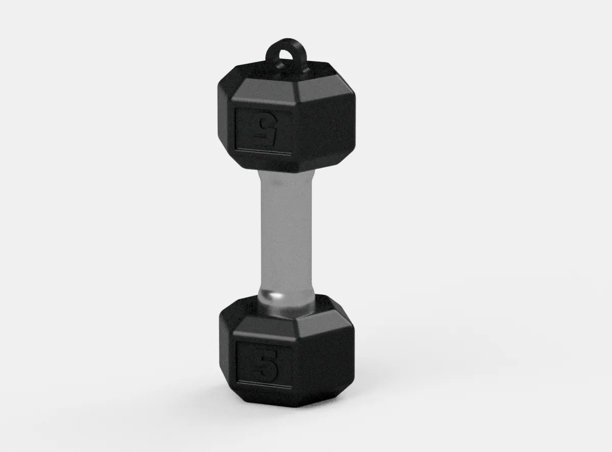 Tiny dumbbell keychain by Meshminds MakerWorld: Download Free 3D Models - 3D model önizlemesi
