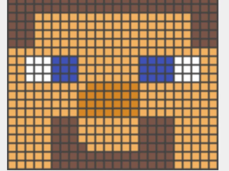 Minecraft steve pixelart puzzle