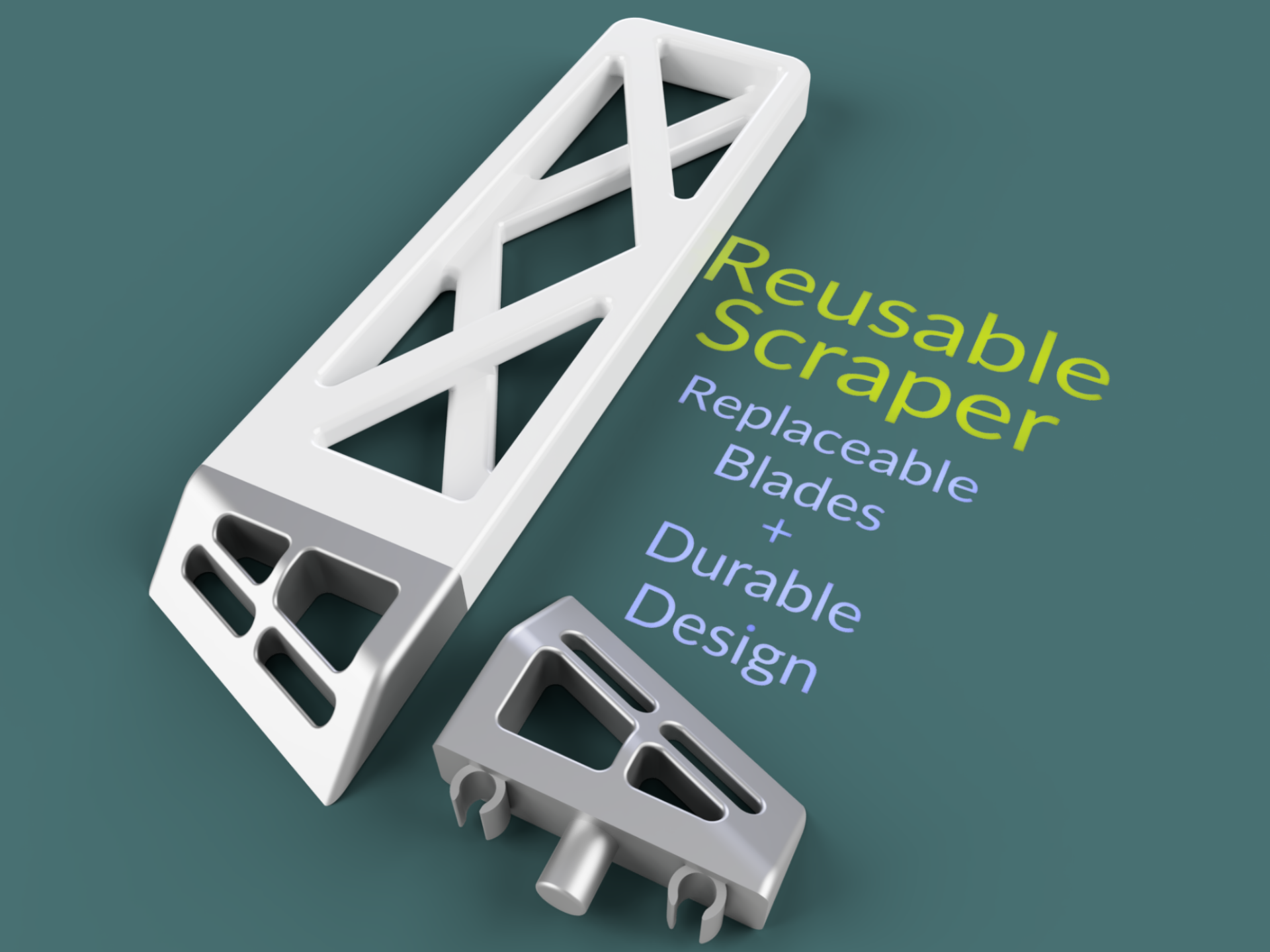 Durable Scraper with Replaceable Blades (25g)