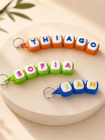 Llavero: Personalizable Flexi Keychain Clicker With Name — vista de referencia 2