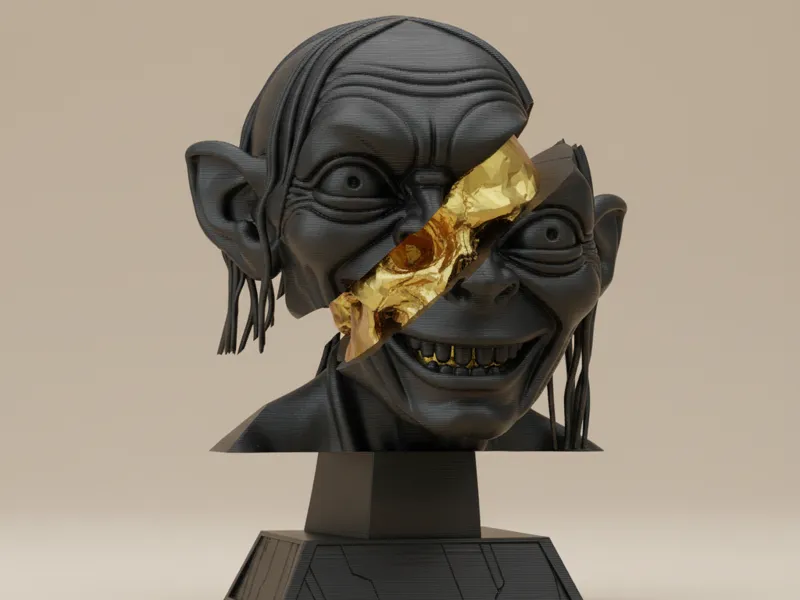 Modello 3D Testa Divisa – Gollum – n.10