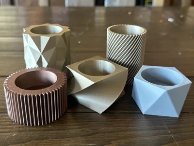 Modern LED Tea Light Holder Collection (5 Designs)
