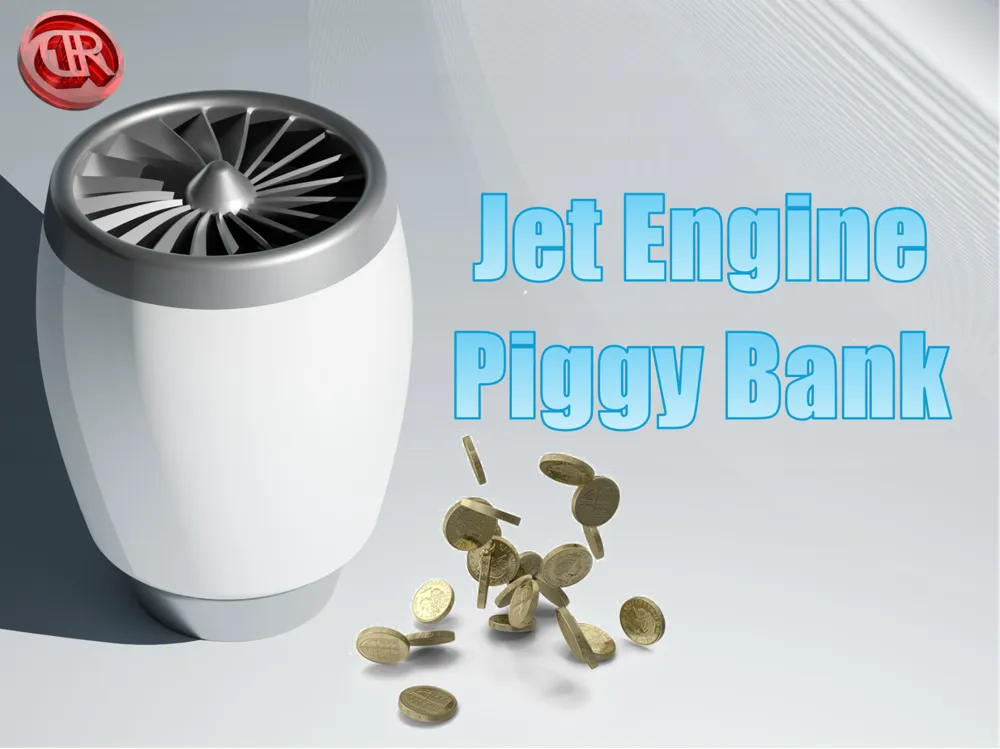 Jet Engine Piggy Bank by RADdesign MakerWorld
