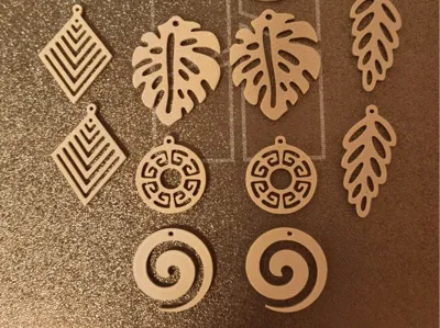 Geometric & Nature Earring Charms — 6 Design Pack
