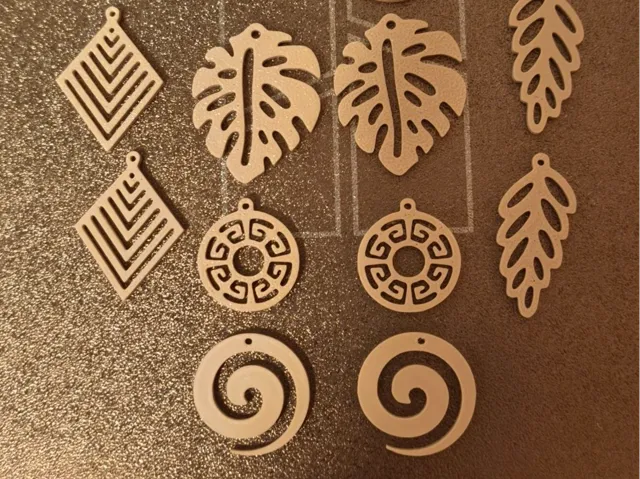 Geometric & Nature Earring Charms — 6 Design Pack