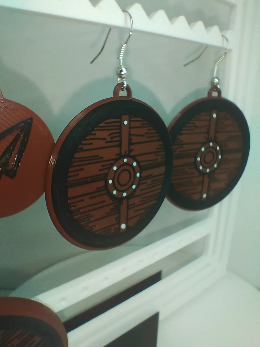 Set of two types of earrings and a keychain-SHIELD view 2