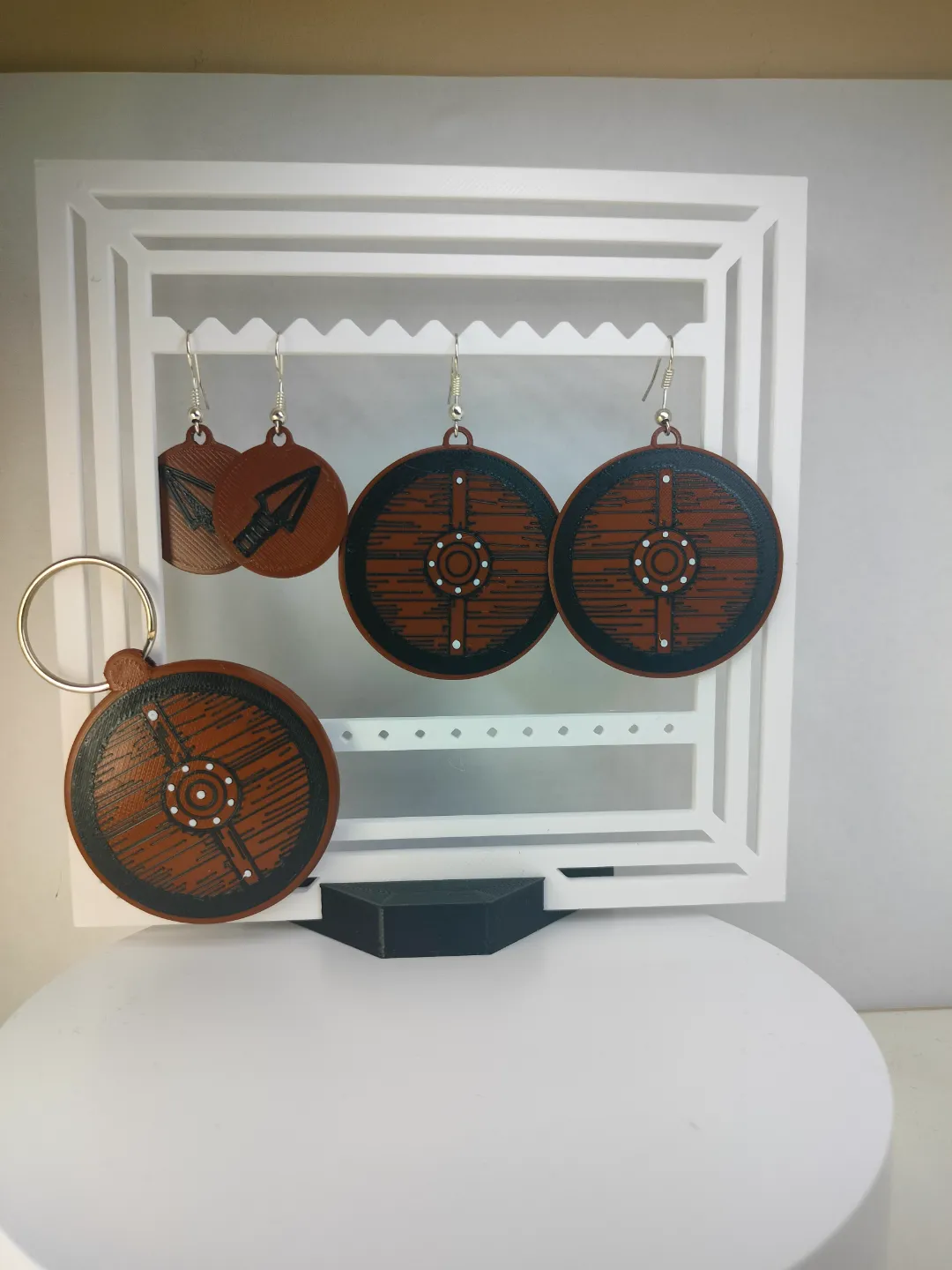 Set of two types of earrings and a keychain-SHIELD view 4