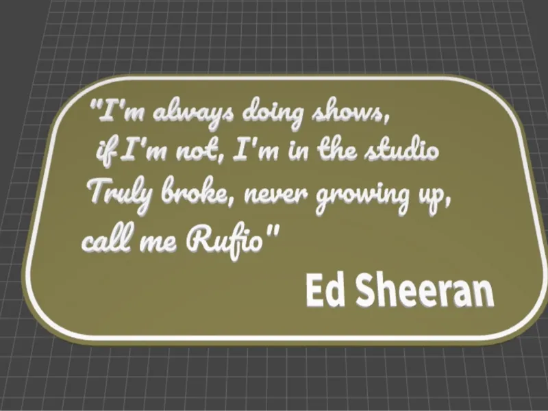 Ed Sheeran Lyrics sign