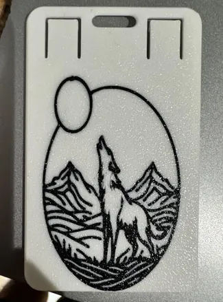 wolf badge holder