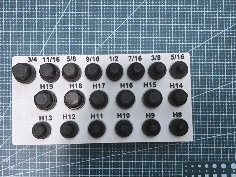 Kobalt Hex set Gridfinity bin 6x3x5