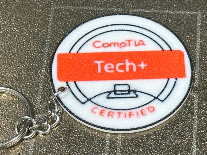 CompTIA Tech+ Certified Keychain - Luggage Tag