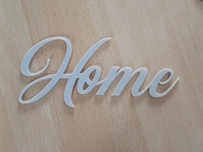 Home, Schriftzug, 2D