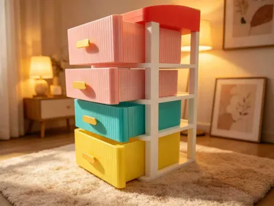 Cosmetic Storage Box Vanity Organizer Shelf High-End Large Capacity Desktop Metal Storage Case Infinitely Stackable