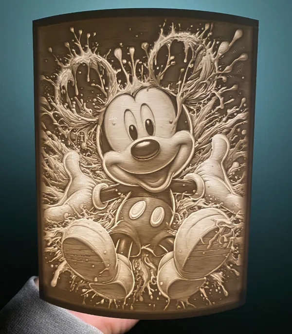 Veilleuse lithophanie Mickey