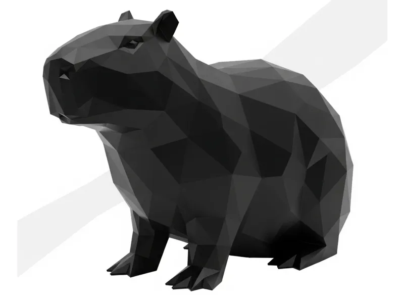Capibara decorativo Low Poly