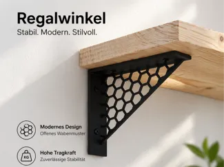 Regalhalter / Eckablage mit Wabenmuster 125x125 mm