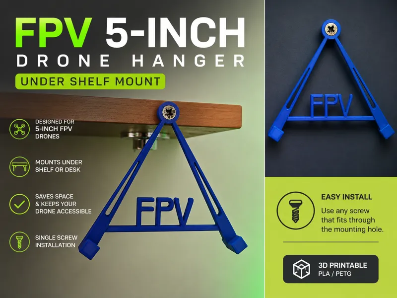 FPV Drone Shelf Hanger for TBS Source One V5/V6