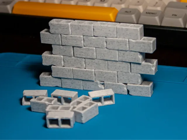 Stackable Miniature Cinder Blocks