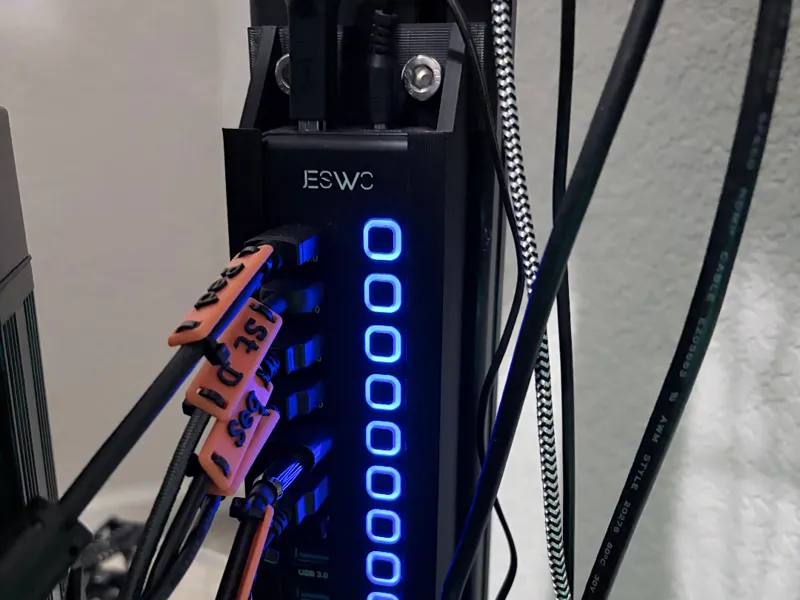 USB 10 Port Mount for 4080 aluminum profile