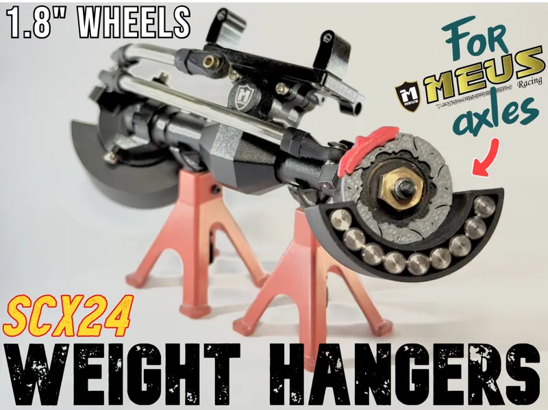 SCX24 MEUS axle weight hangers for 1.8" wheels