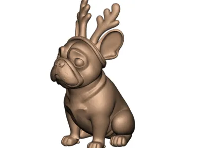 Christmas French bulldog