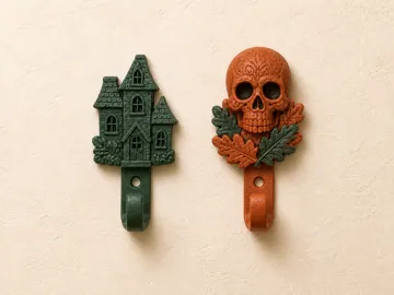 Adorno temático: Halloween Wall Hooks – Haunted House & Skull Set — vista de referencia 4