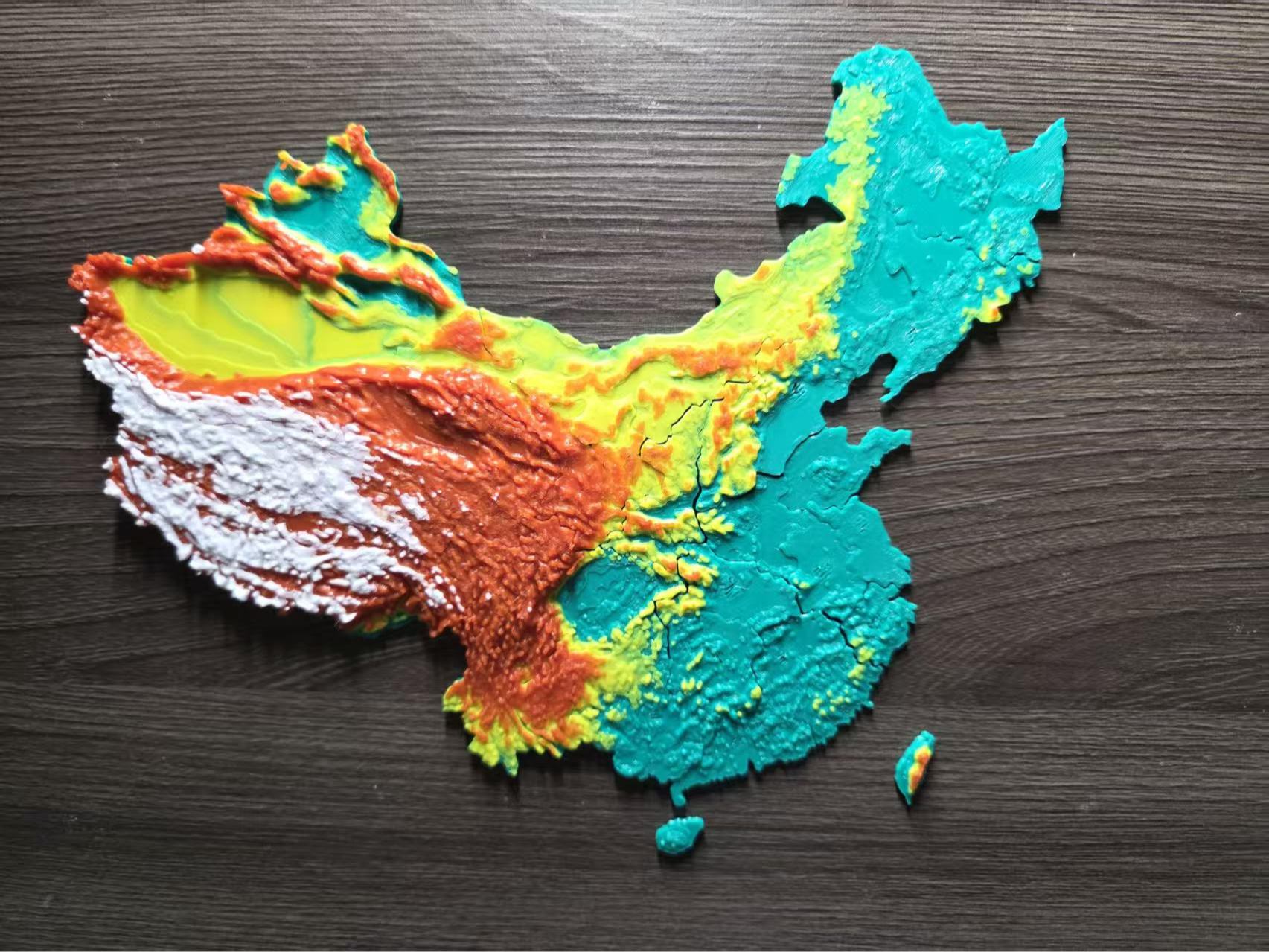 中国地形图冰箱贴