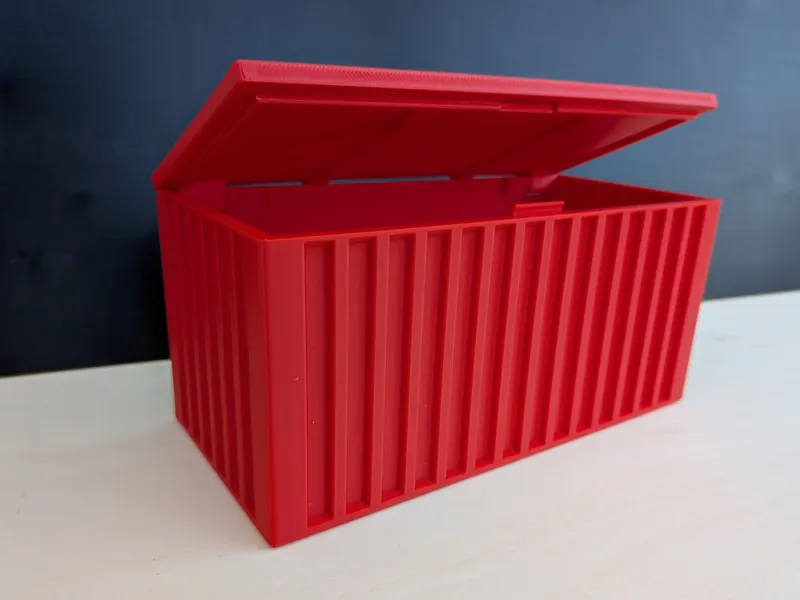 Box with Lid - Shipping Container Style
