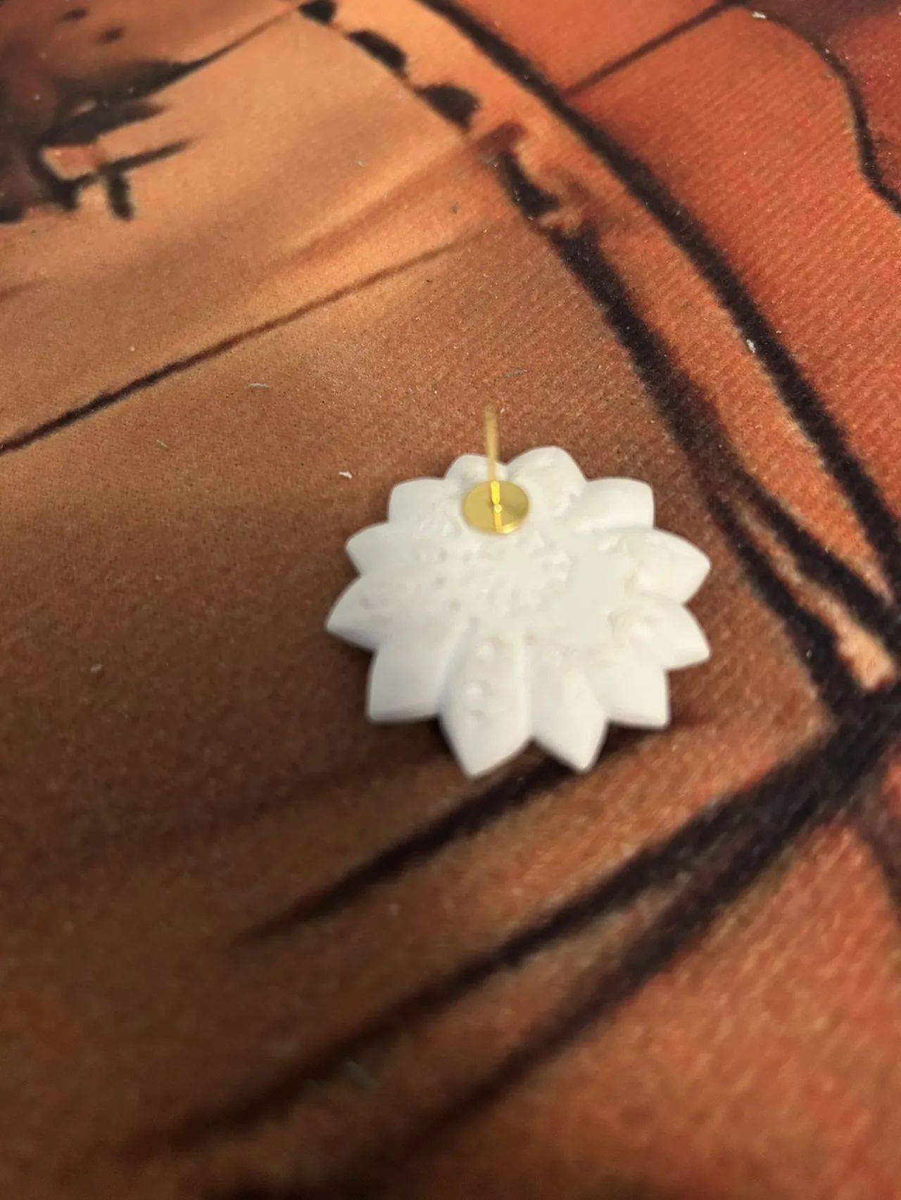 Lotus Flower Earrings view 3