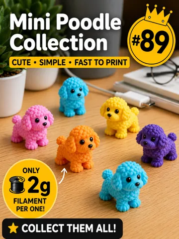 Objeto manipulable: Mini Poodle Fidget - Micro Zoo — vista de referencia 2