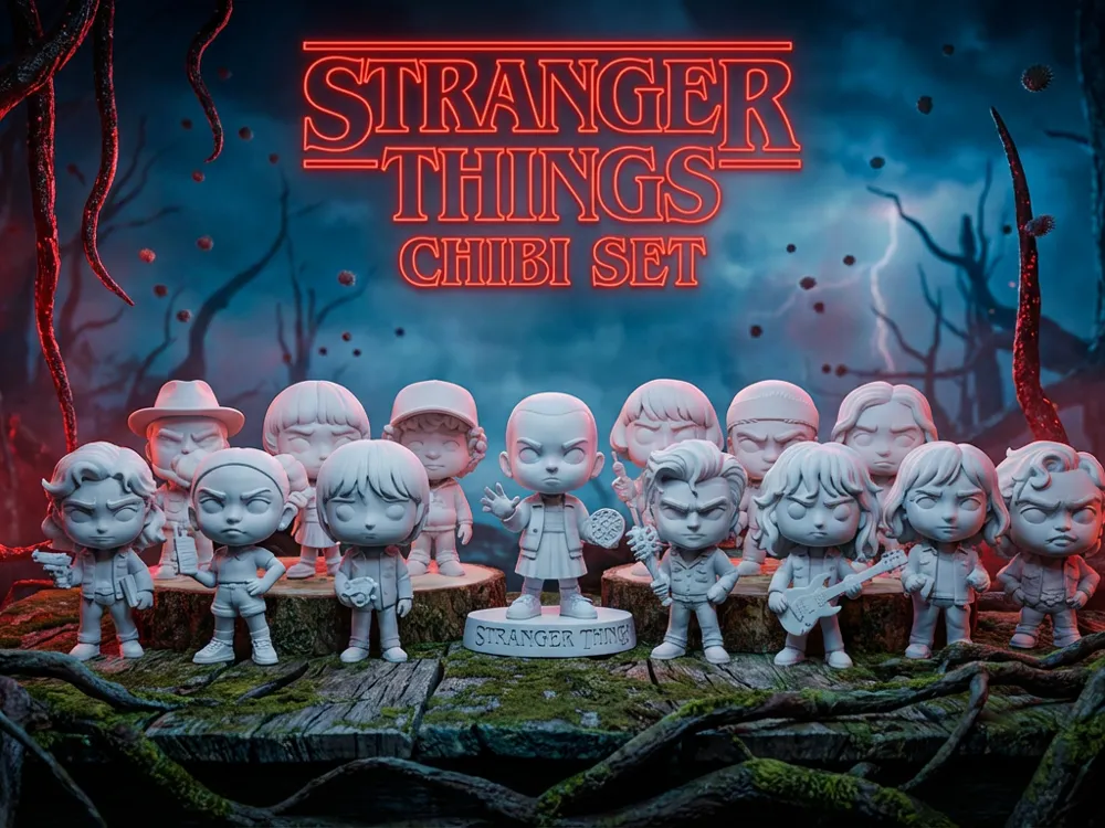 تصميم خاص لشخصية Stranger Things Chibi تمثال زخرفي هدية قابلة للجمع