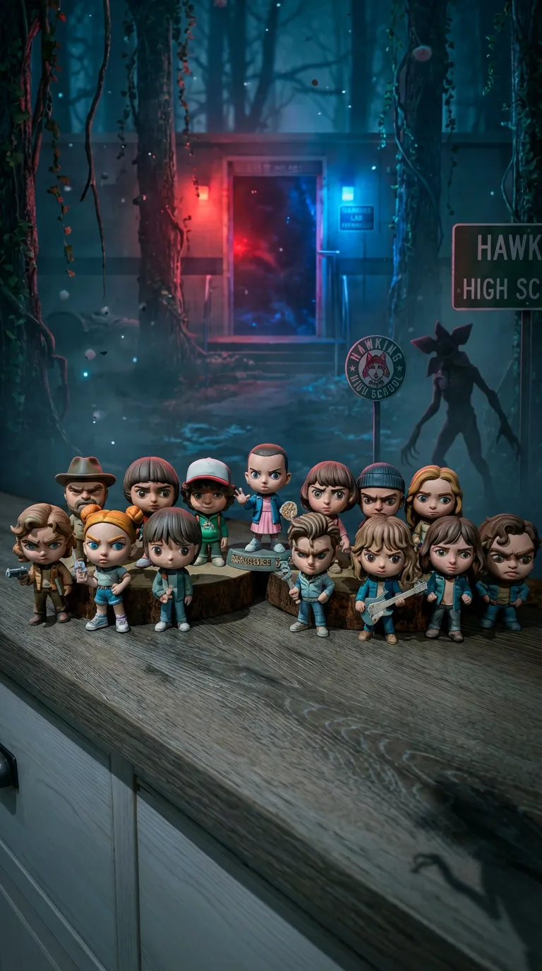 تصميم خاص لشخصية Stranger Things Chibi تمثال زخرفي هدية قابلة للجمع
