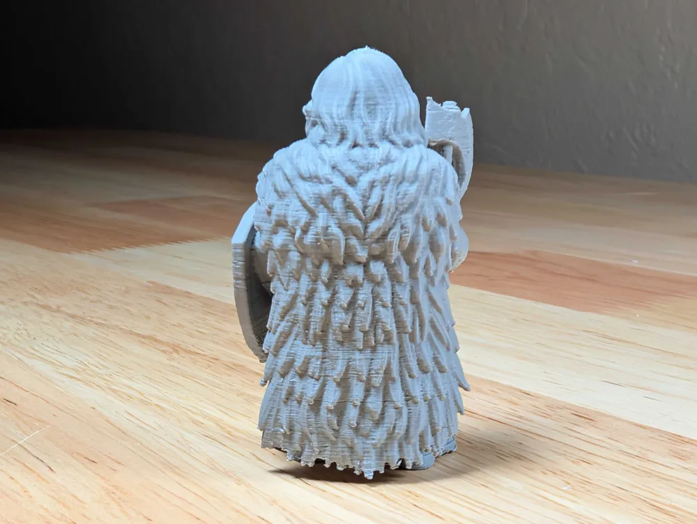 DnD Dwarf Female Fighter w/ Battle-Axe, Shield - Free 3D Print Model ...