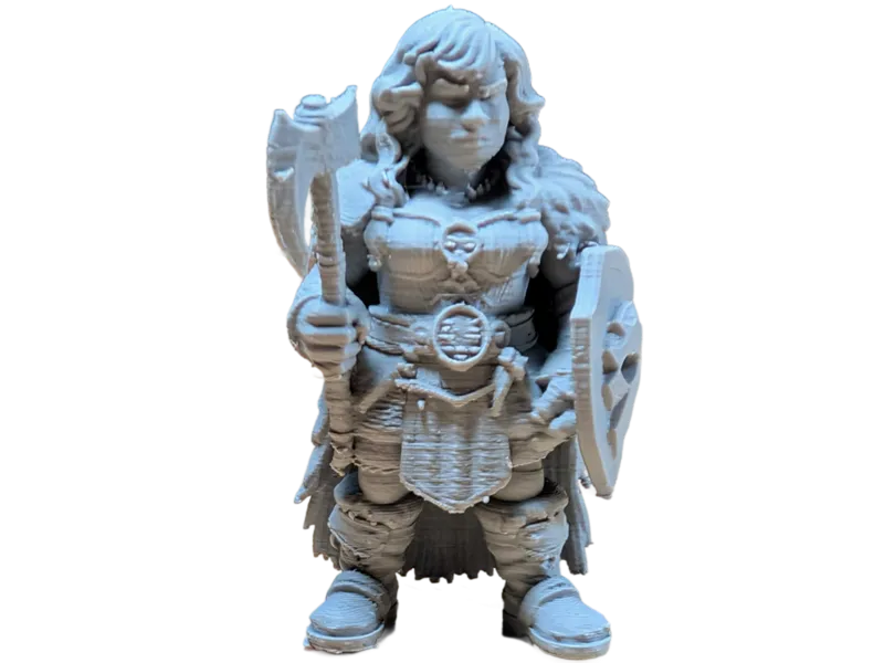 DnD Dwarf Female Fighter w/ Battle-Axe, Shield