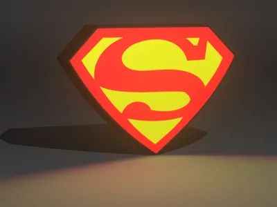 SUPERMAN LOGO LAMP