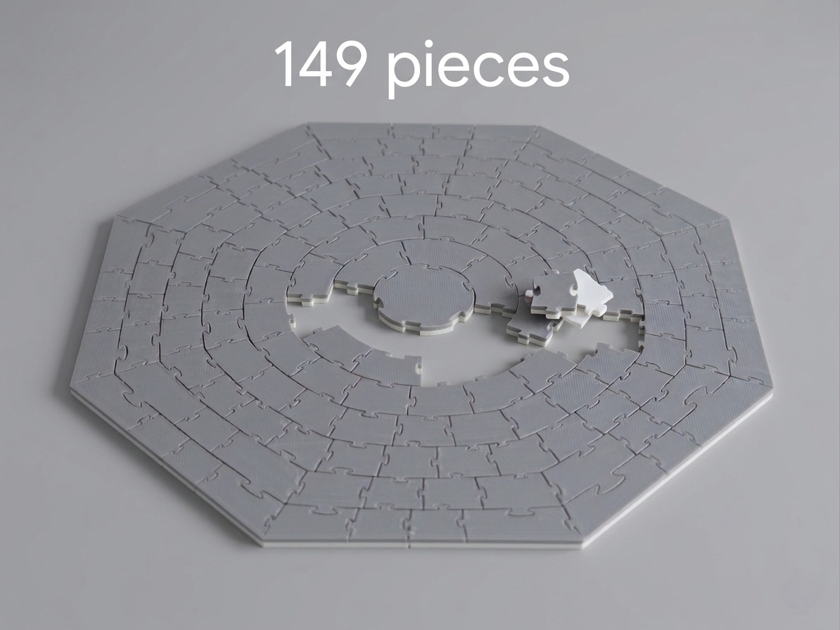 Minimalist Octagon Puzzle - 149 Pieces