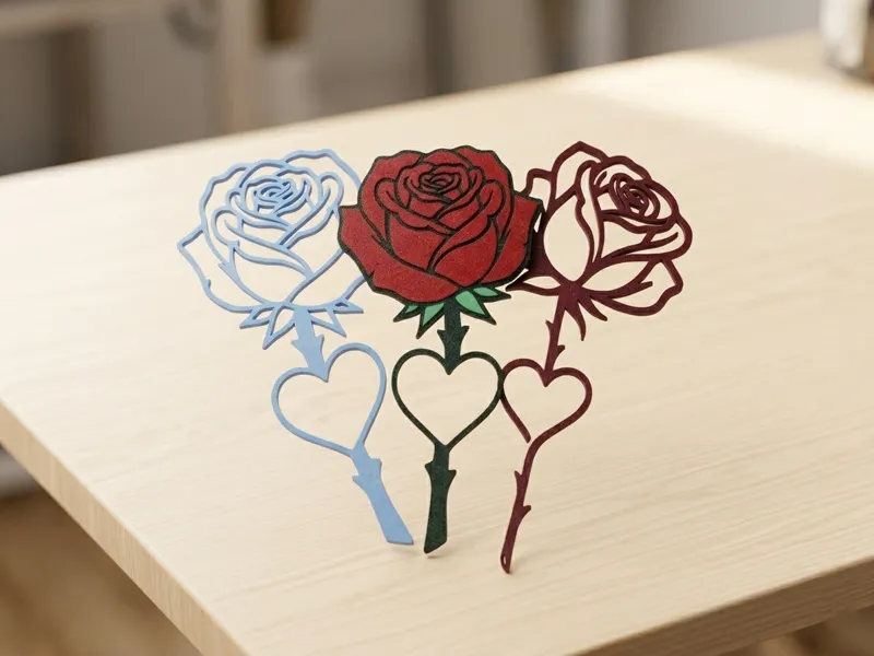 Rosas de San Valentín con Tallo de Corazón