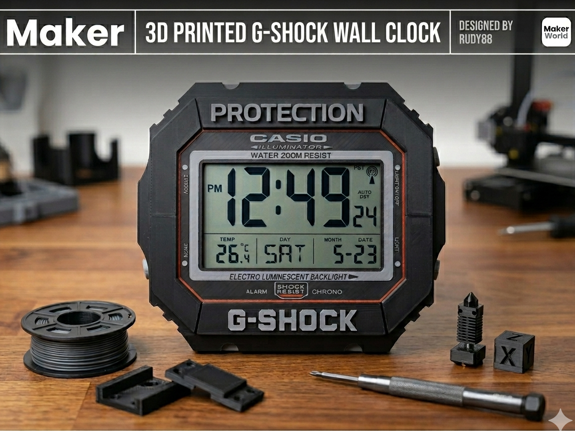 G-Shock Wall clock frame for atomic clock
