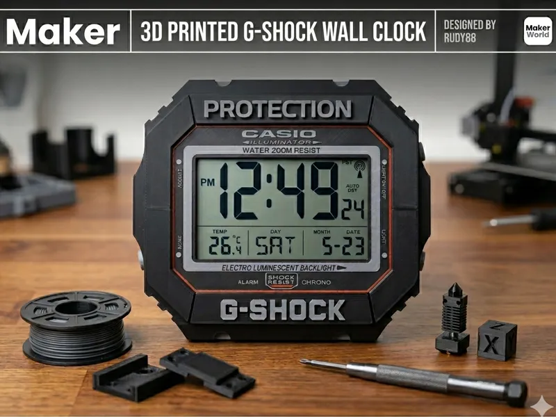 G-Shock Wall clock frame for atomic clock