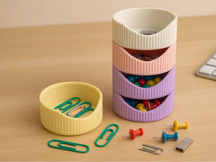 Stackable modular desktop organizer - Free 3D Print Model - MakerWorld