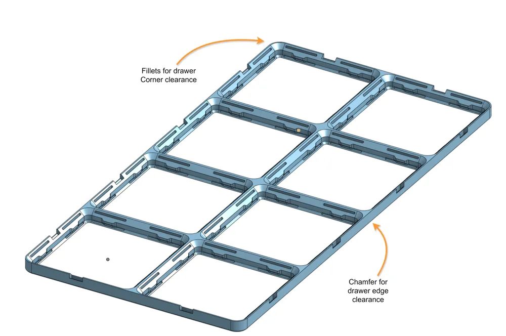 Clickbase Printable CLICKbase Refined: a latching Gridfinity baseplate - Free 3D Print ...