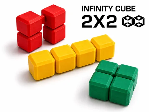 Objeto manipulable: Infinity Cube 2x2 – Fidget Toy — referencia de MakerWorld