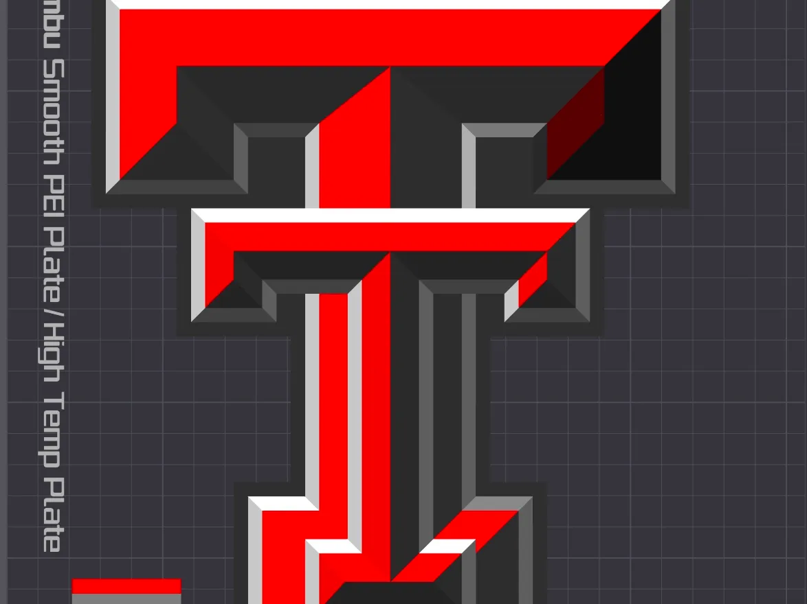 Texas Tech Dxf Texas Tech University 3D Logo -- AMS - Free 3D Print Model - MakerWorld